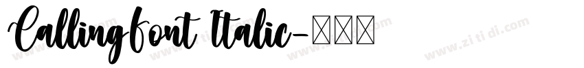 CallingFont Italic字体转换